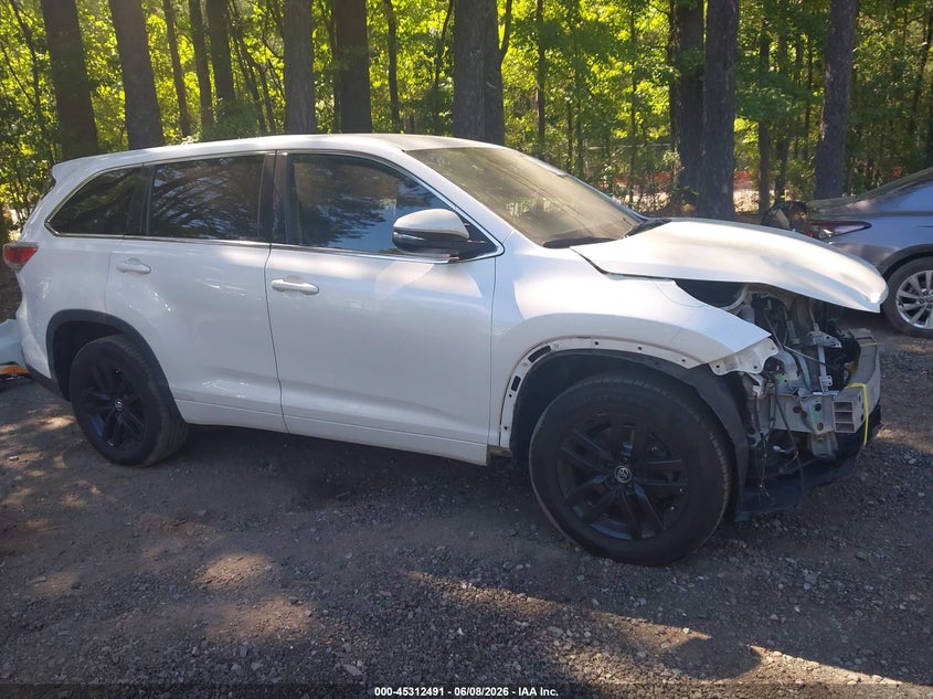 2016 Toyota Highlander VIN 5TDZARFH0GS020844 IAAI salvage auction — FRONT END, Salvage Title, sold $4,550 on 2026-07-07 (photo 1)