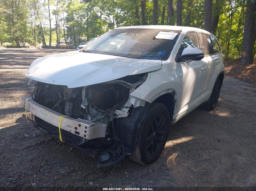 2016 Toyota Highlander VIN 5TDZARFH0GS020844 IAAI salvage auction — FRONT END, Salvage Title, sold $4,550 on 2026-07-07 (photo 2)