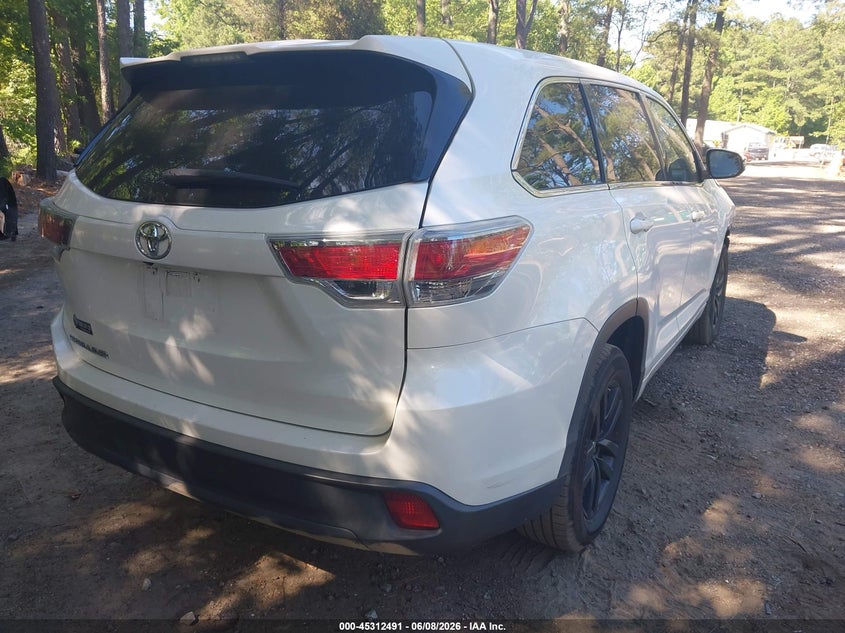 2016 Toyota Highlander VIN 5TDZARFH0GS020844 IAAI salvage auction — FRONT END, Salvage Title, sold $4,550 on 2026-07-07 (photo 4)