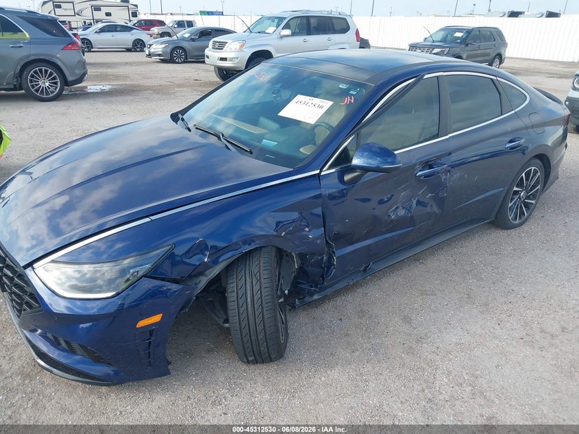 2021 Hyundai Sonata VIN 5NPEH4J27MH075048 IAAI salvage auction — LEFT SIDE, Salvage Title, sold $5,600 on 2026-07-22 (photo 6)