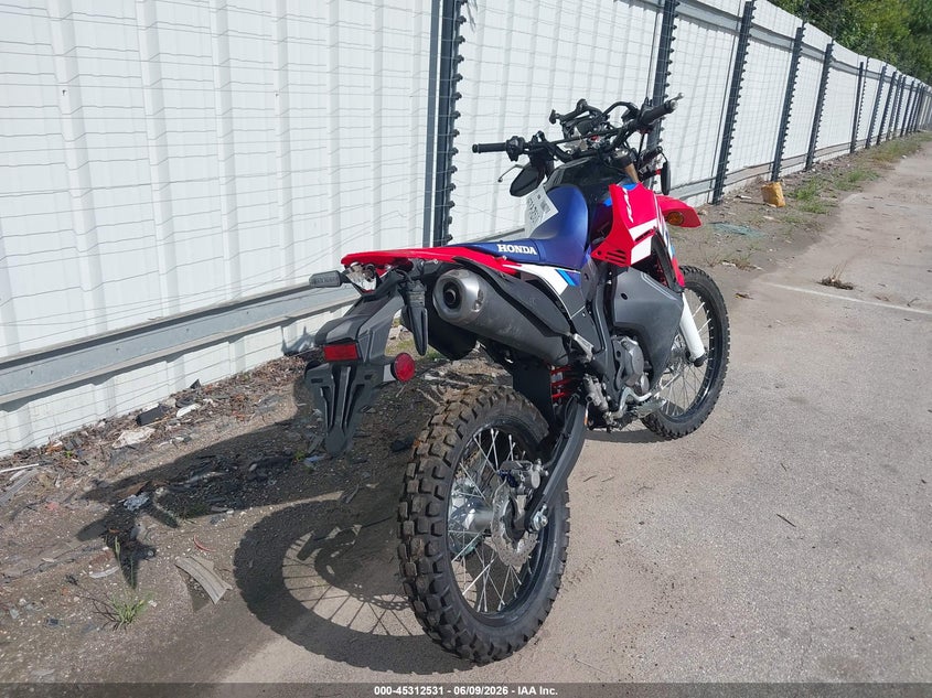 2025 Honda Crf VIN MLHND1647S5400408 IAAI salvage auction — FRONT END, Salvage Title, sold $2,200 on 2026-07-14 (photo 4)