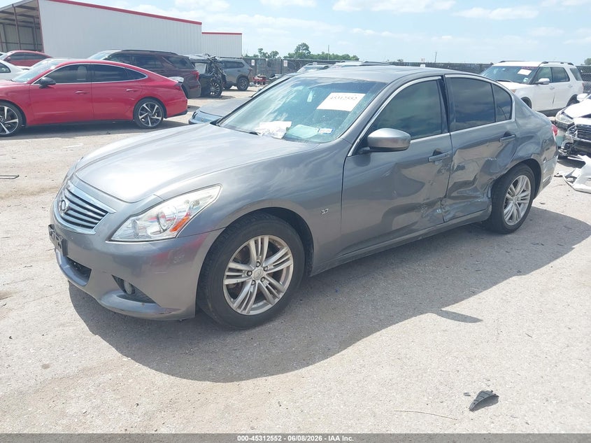 2015 Infiniti Q40 VIN JN1CV6AR3FM524004 IAAI salvage auction — LEFT SIDE, Salvage (Texas), sold $825 on 2026-07-28 (photo 2)