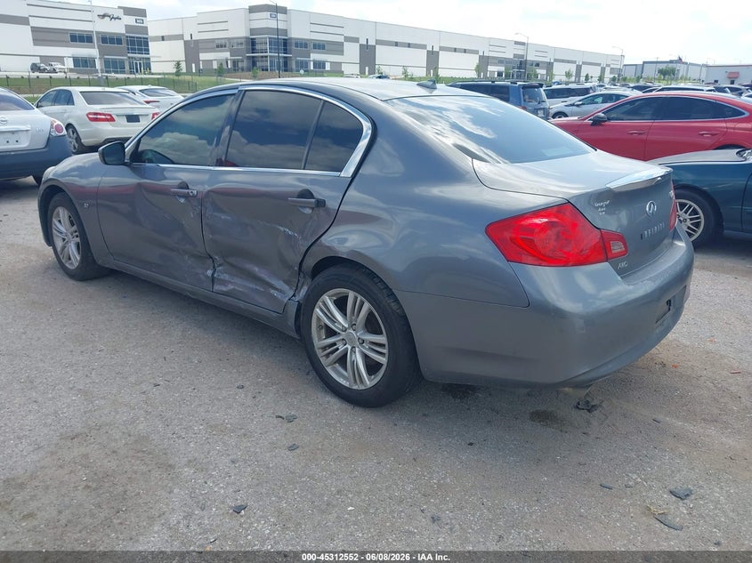 2015 Infiniti Q40 VIN JN1CV6AR3FM524004 IAAI salvage auction — LEFT SIDE, Salvage (Texas), sold $825 on 2026-07-28 (photo 3)