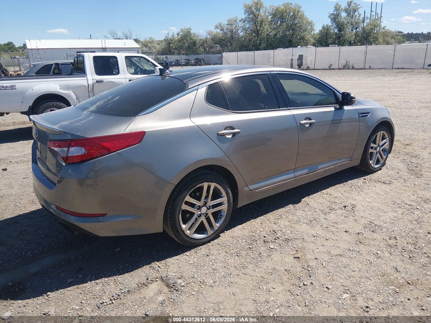 2013 Kia Optima VIN 5XXGR4A6XDG104787 IAAI salvage auction — LEFT FRONT, Salvage Title, sold $200 on 2026-07-22 (photo 4)