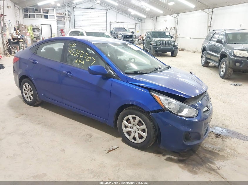 2014 Hyundai Accent VIN KMHCT4AE1EU682761 IAAI salvage auction — LEFT FRONT, Salvage Title, sold $375 on 2026-07-09 (photo 1)