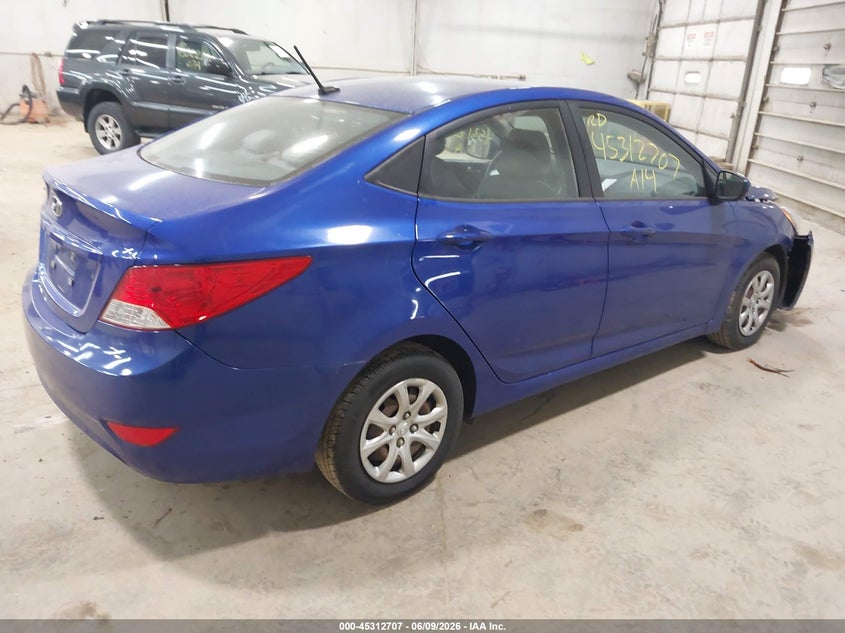 2014 Hyundai Accent VIN KMHCT4AE1EU682761 IAAI salvage auction — LEFT FRONT, Salvage Title, sold $375 on 2026-07-09 (photo 4)