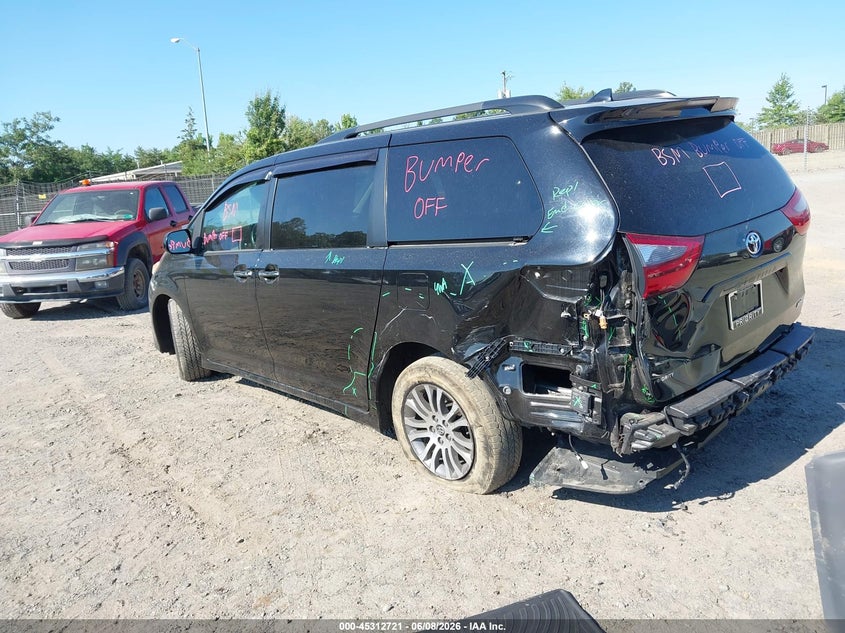 2020 Toyota Sienna VIN 5TDYZ3DC4LS048309 IAAI salvage auction — REAR END, Salvage Title, sold $9,500 on 2026-07-20 (photo 3)