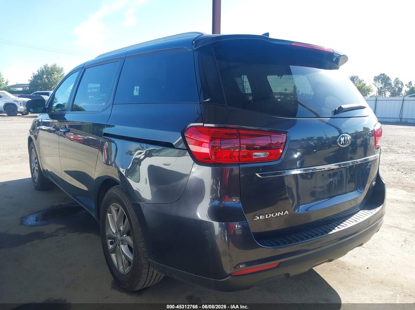 2019 Kia SEDONA VIN KNDMB5C1XK6559889 IAAI salvage auction — FRONT END, Salvage (California), sold $1,000 on 2026-07-28 (photo 3)
