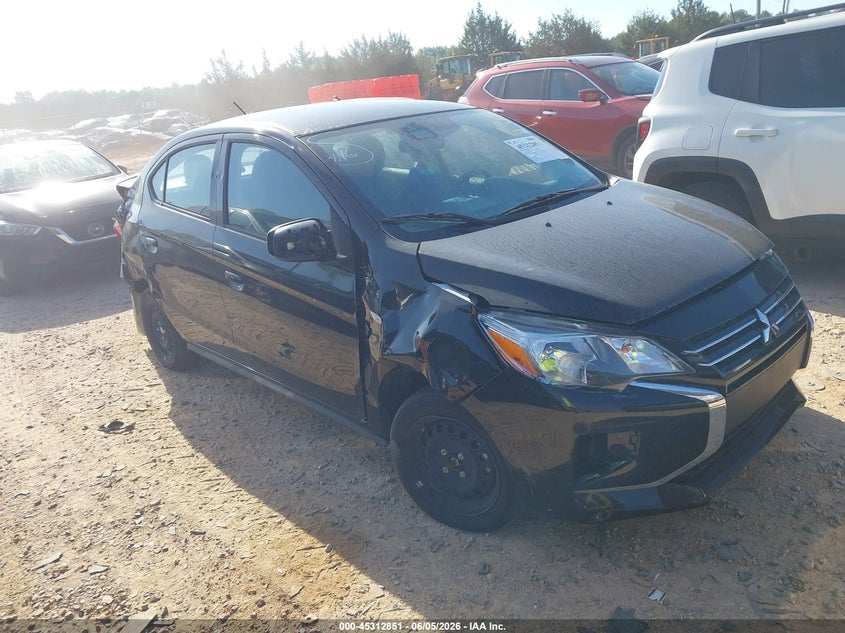 2024 Mitsubishi Mirage VIN ML32FUFJ2RHF16427 IAAI salvage auction — FRONT & REAR, Clear-Dealer Only (Georgia), sold $1,900 on 2026-07-20 (photo 1)