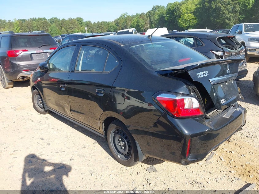 2024 Mitsubishi Mirage VIN ML32FUFJ2RHF16427 IAAI salvage auction — FRONT & REAR, Clear-Dealer Only (Georgia), sold $1,900 on 2026-07-20 (photo 3)