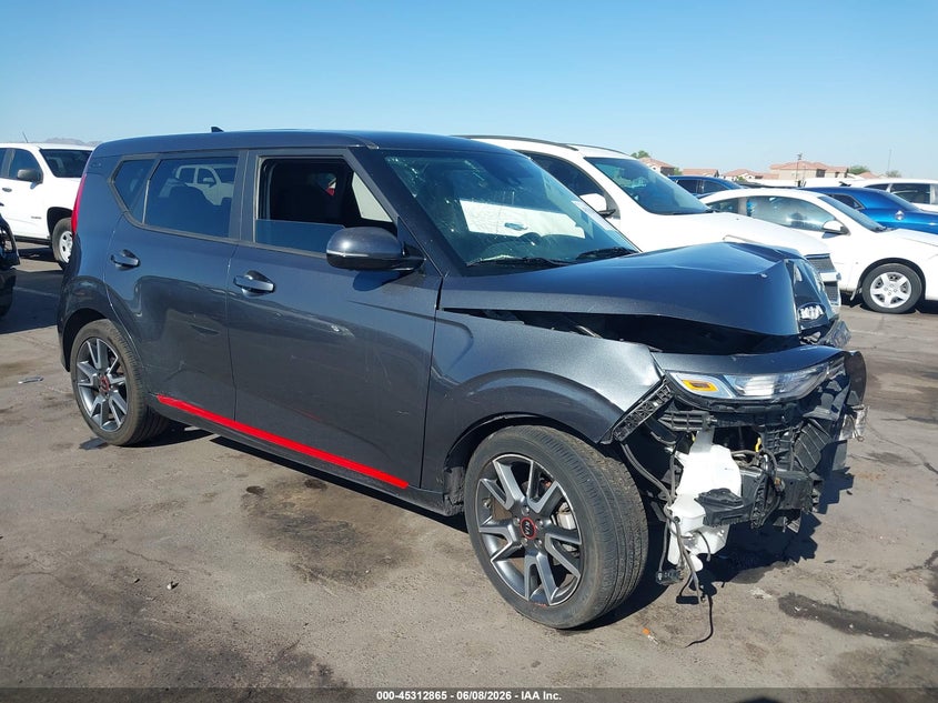 2021 Kia Soul VIN KNDJ63AU6M7774448 IAAI salvage auction — THEFT, Salvage Title, sold $2,100 on 2026-07-14 (photo 1)