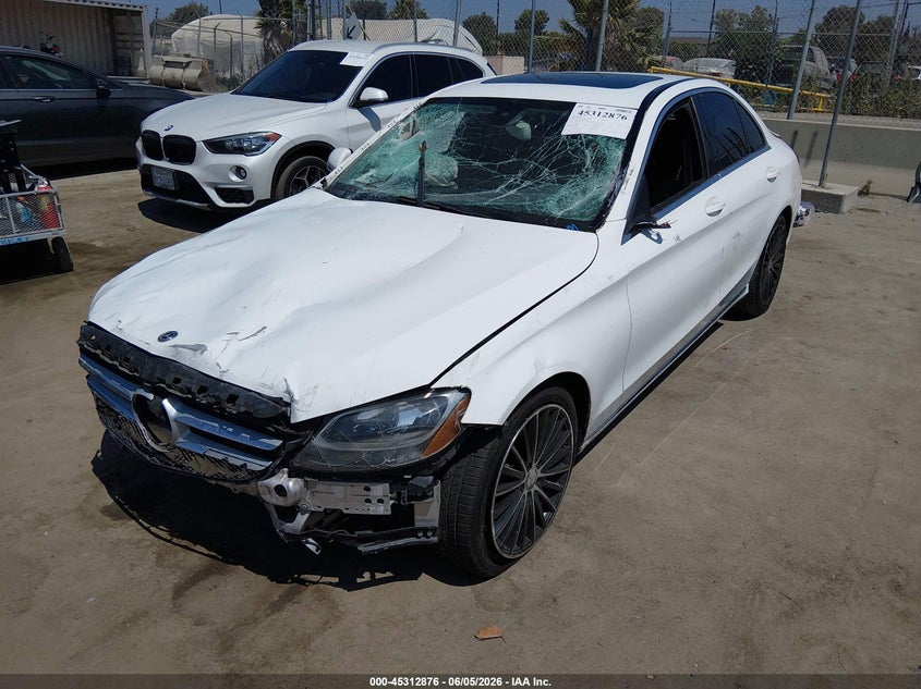 2018 Mercedes-benz C-klasse VIN 55SWF4JB4JU253940 IAAI salvage auction — FRONT & REAR, Salvage Title, sold $2,900 on 2026-07-24 (photo 2)