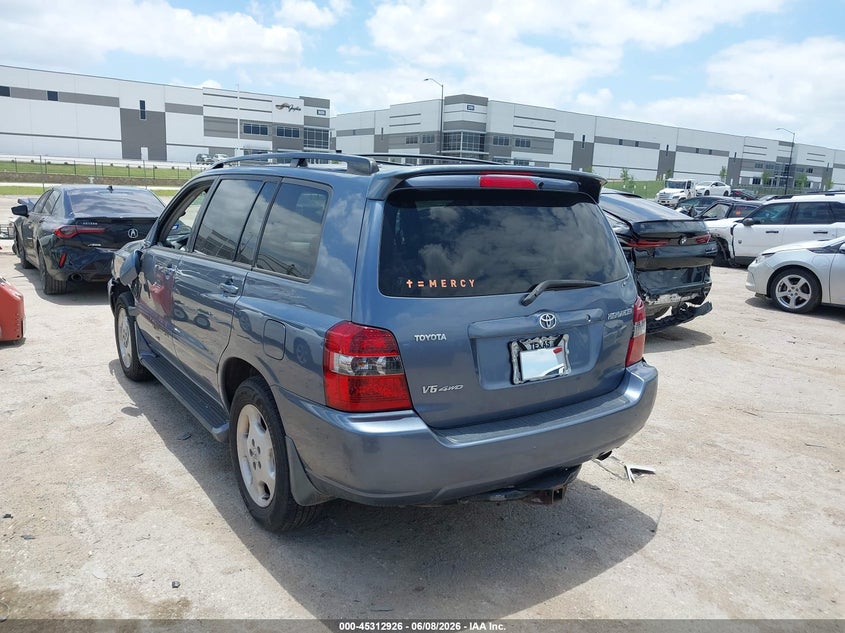 2005 Toyota Highlander VIN JTEEP21A050073280 IAAI salvage auction — LEFT FRONT, Salvage (Texas), sold $800 on 2026-07-28 (photo 3)