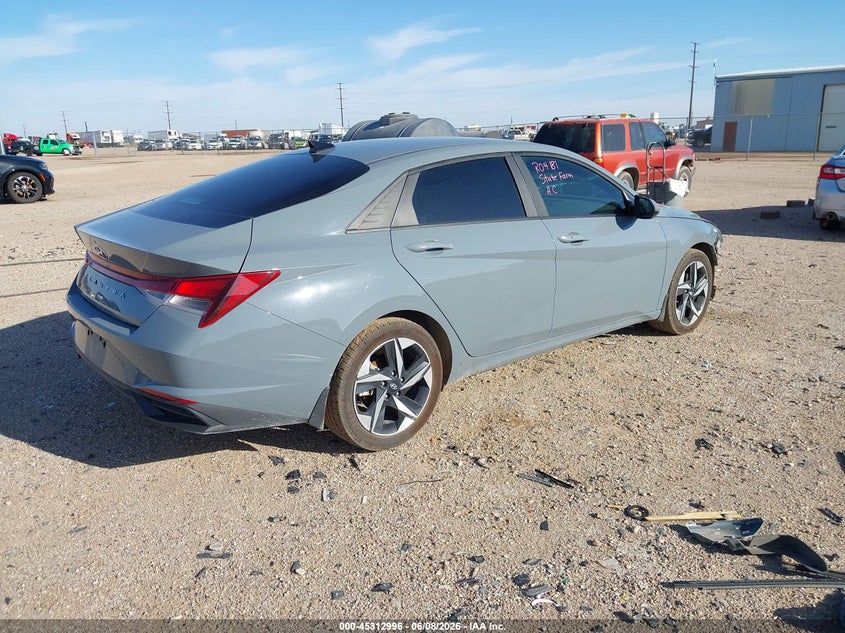 2023 Hyundai Elantra VIN KMHLS4AG9PU448309 IAAI salvage auction — LEFT FRONT, Salvage Title, sold $3,450 on 2026-07-29 (photo 4)