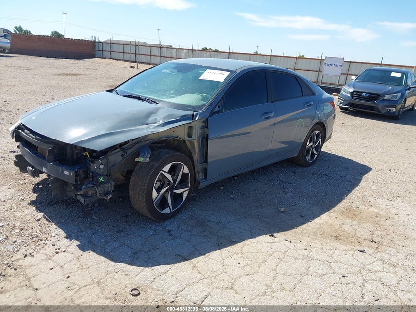 2023 Hyundai Elantra VIN KMHLS4AG9PU448309 IAAI salvage auction — LEFT FRONT, Salvage Title, sold $3,450 on 2026-07-29 (photo 2)