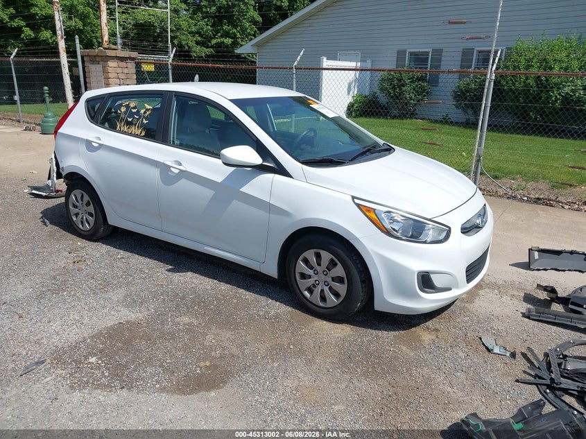 2017 Hyundai Accent VIN KMHCT5AE7HU312778 IAAI salvage auction — REAR END, Salvage Title, sold $1,600 on 2026-07-13 (photo 1)