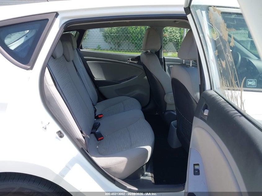2017 Hyundai Accent VIN KMHCT5AE7HU312778 IAAI salvage auction — REAR END, Salvage Title, sold $1,600 on 2026-07-13 (photo 8)