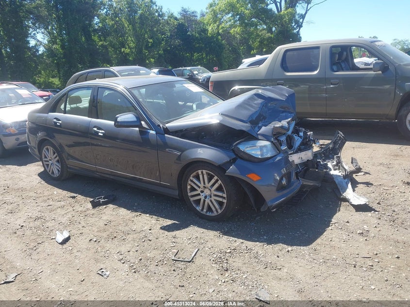 2009 Mercedes-benz C class VIN WDDGF81X99F263577 IAAI salvage auction — FRONT END, Mv-907A (New York), sold $450 on 2026-07-14 (photo 1)