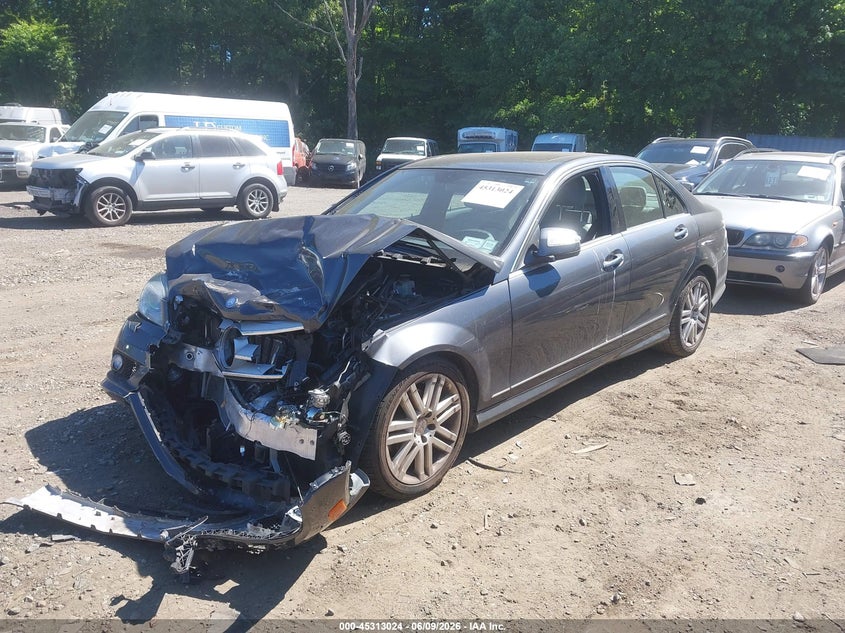 2009 Mercedes-benz C class VIN WDDGF81X99F263577 IAAI salvage auction — FRONT END, Mv-907A (New York), sold $450 on 2026-07-14 (photo 2)