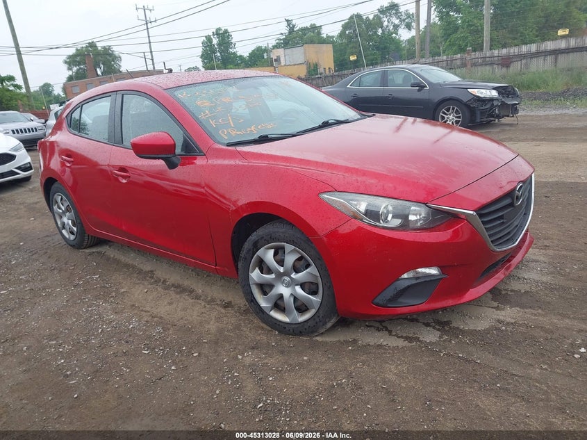2016 Mazda 3 VIN JM1BM1J79G1331291 IAAI salvage auction — REAR END, Salvage Title, sold $1,400 on 2026-07-09 (photo 1)