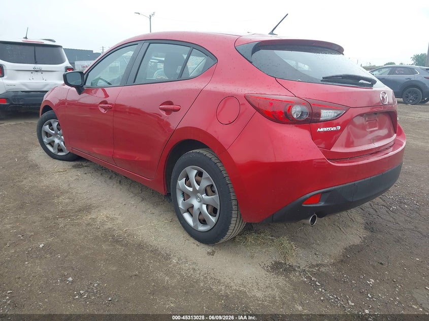 2016 Mazda 3 VIN JM1BM1J79G1331291 IAAI salvage auction — REAR END, Salvage Title, sold $1,400 on 2026-07-09 (photo 3)