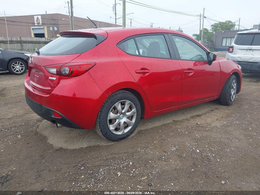 2016 Mazda 3 VIN JM1BM1J79G1331291 IAAI salvage auction — REAR END, Salvage Title, sold $1,400 on 2026-07-09 (photo 4)