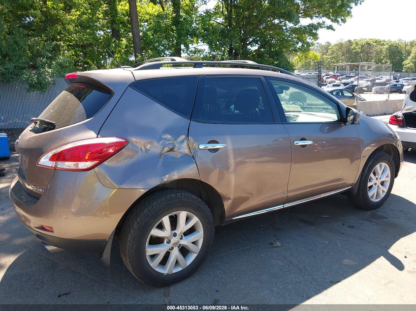 2012 Nissan Murano VIN JN8AZ1MW7CW222202 IAAI salvage auction — RIGHT SIDE, Salvage Title, sold $425 on 2026-07-14 (photo 6)