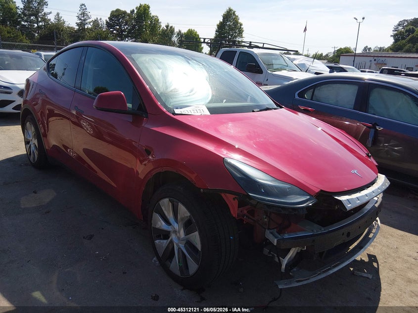 2023 Tesla Model y VIN 7SAYGAEE1PF893058 IAAI salvage auction — FRONT END, Salvage Title, sold $10,600 on 2026-07-13 (photo 1)
