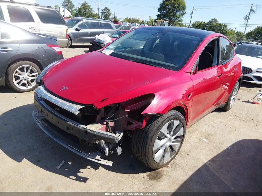 2023 Tesla Model y VIN 7SAYGAEE1PF893058 IAAI salvage auction — FRONT END, Salvage Title, sold $10,600 on 2026-07-13 (photo 2)