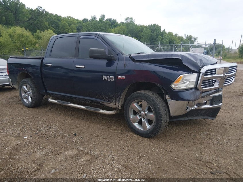 2013 Ram 1500 VIN 1C6RR7LT8DS572155 IAAI salvage auction — FRONT END, Salvage Title, sold $1,400 on 2026-08-03 (photo 1)