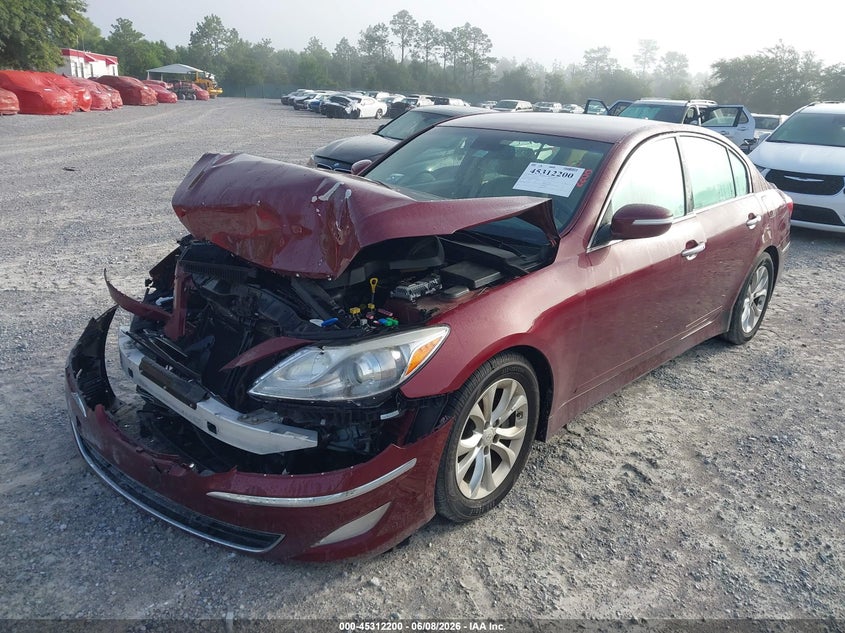 2013 Hyundai Genesis VIN KMHGC4DD4DU227602 IAAI salvage auction — FRONT END, Salvage Title, sold $1,000 on 2026-07-09 (photo 2)