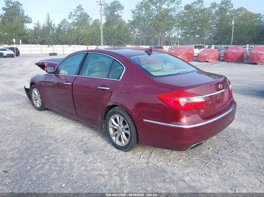 2013 Hyundai Genesis VIN KMHGC4DD4DU227602 IAAI salvage auction — FRONT END, Salvage Title, sold $1,000 on 2026-07-09 (photo 3)