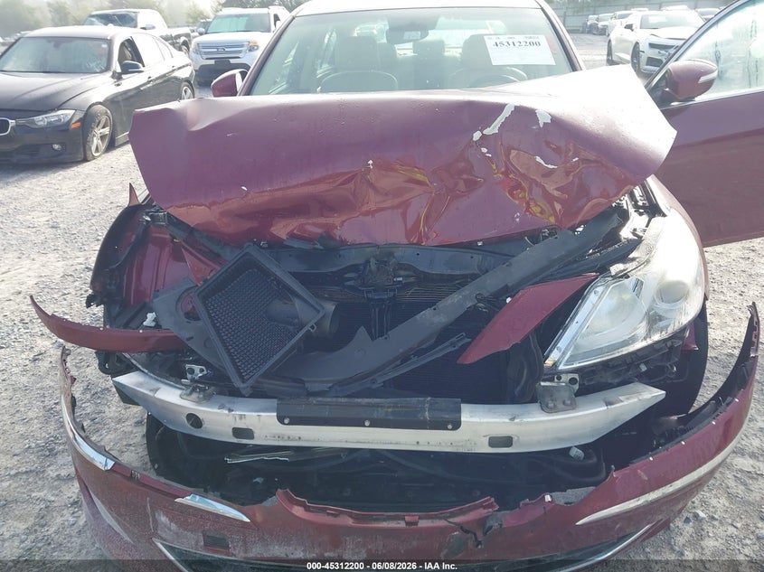2013 Hyundai Genesis VIN KMHGC4DD4DU227602 IAAI salvage auction — FRONT END, Salvage Title, sold $1,000 on 2026-07-09 (photo 6)