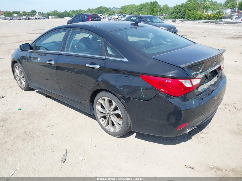 2014 Hyundai Sonata VIN 5NPEC4AC6EH901140 IAAI salvage auction — REAR END, Salvage Title, sold $25 on 2026-07-24 (photo 3)