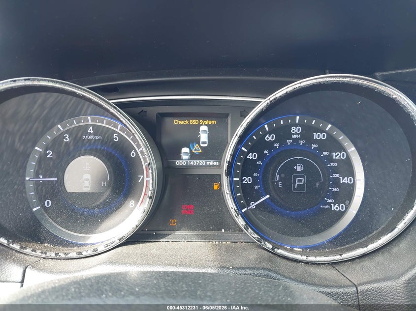 2014 Hyundai Sonata VIN 5NPEC4AC6EH901140 IAAI salvage auction — REAR END, Salvage Title, sold $25 on 2026-07-24 (photo 7)