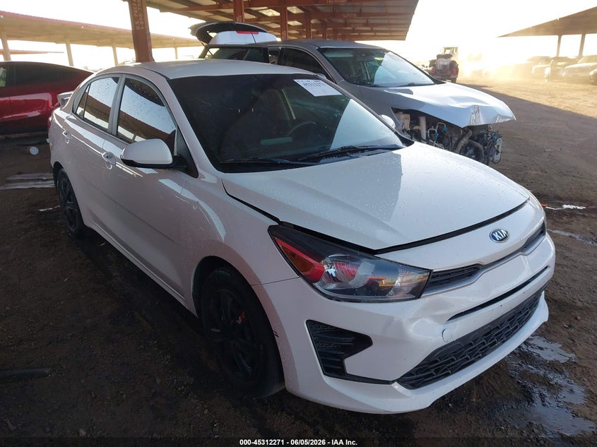 2021 Kia Rio VIN 3KPA24AD6ME369451 IAAI salvage auction — REAR END, Salvage Title, sold $1,850 on 2026-07-10 (photo 1)