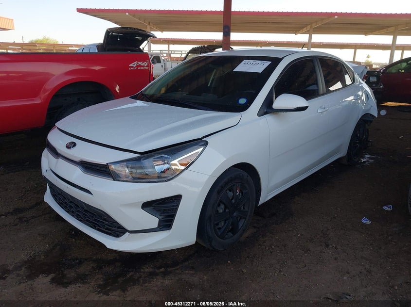 2021 Kia Rio VIN 3KPA24AD6ME369451 IAAI salvage auction — REAR END, Salvage Title, sold $1,850 on 2026-07-10 (photo 2)