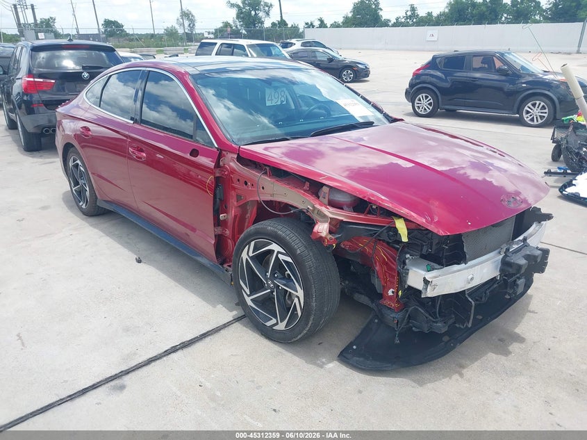 2024 Hyundai Sonata VIN KMHL14JA8RA363402 IAAI salvage auction — FRONT END, Original (Texas), sold $8,450 on 2026-08-21 (photo 1)
