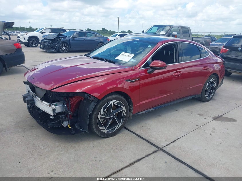 2024 Hyundai Sonata VIN KMHL14JA8RA363402 IAAI salvage auction — FRONT END, Original (Texas), sold $8,450 on 2026-08-21 (photo 2)