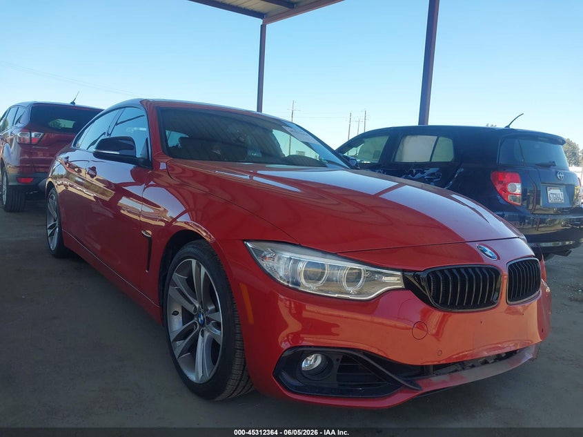 2015 BMW 4er VIN WBA4A9C55FGL86096 IAAI salvage auction — LEFT FRONT, Salvage Title, sold $3,150 on 2026-08-18 (photo 1)