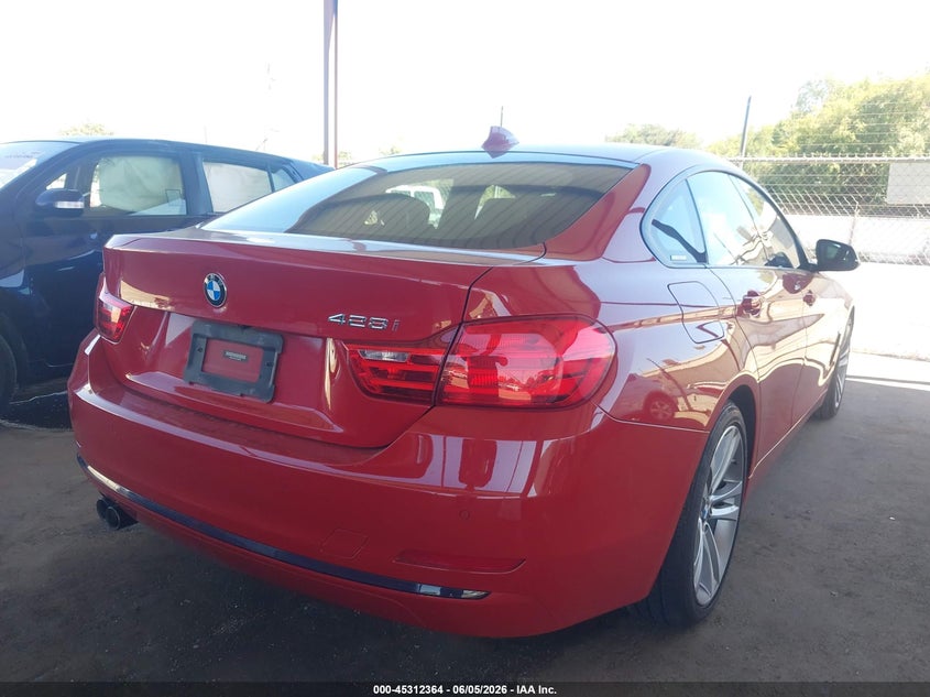 2015 BMW 4er VIN WBA4A9C55FGL86096 IAAI salvage auction — LEFT FRONT, Salvage Title, sold $3,150 on 2026-08-18 (photo 4)