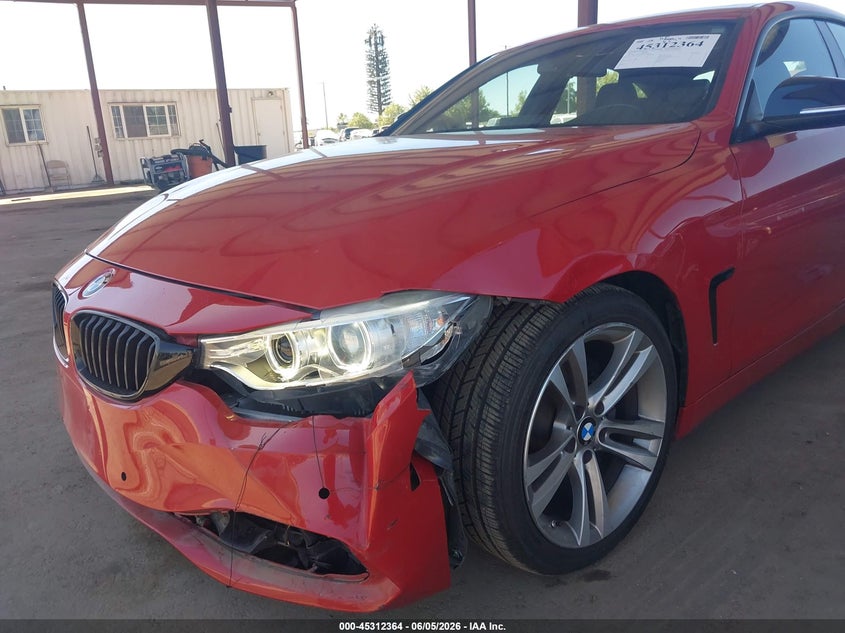 2015 BMW 4er VIN WBA4A9C55FGL86096 IAAI salvage auction — LEFT FRONT, Salvage Title, sold $3,150 on 2026-08-18 (photo 6)