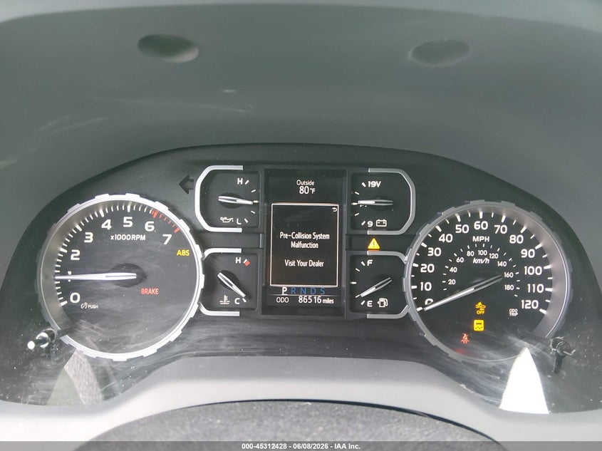 2020 Toyota Tundra VIN 5TFDY5F1XLX948537 IAAI salvage auction — HAIL, Salvage Title, sold $5,100 on 2026-07-30 (photo 7)