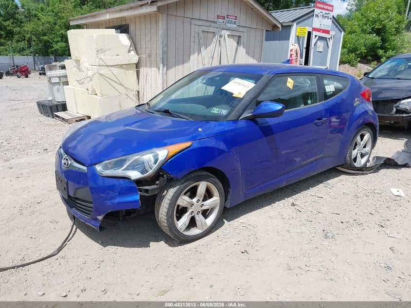 2012 Hyundai Veloster VIN KMHTC6AD5CU034923 IAAI salvage auction — LEFT FRONT, Salvage Title, sold $900 on 2026-07-07 (photo 2)