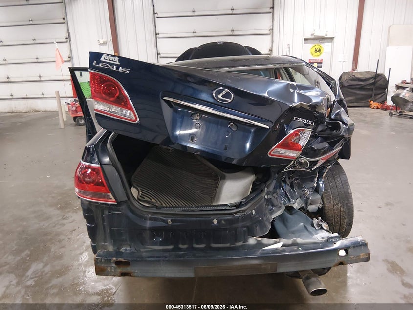 2006 Lexus ES VIN JTHBA30G165174187 IAAI salvage auction — REAR END, Junk (Illinois), sold $425 on 2026-07-21 (photo 6)