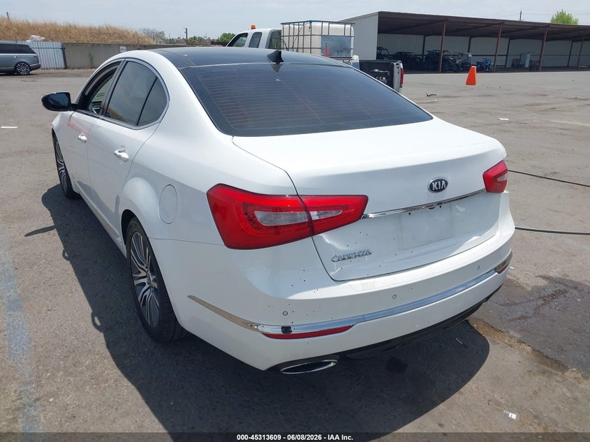 2014 Kia Cadenza VIN KNALN4D76E5127081 IAAI salvage auction — RIGHT SIDE, Salvage Title, sold $1,400 on 2026-07-29 (photo 3)