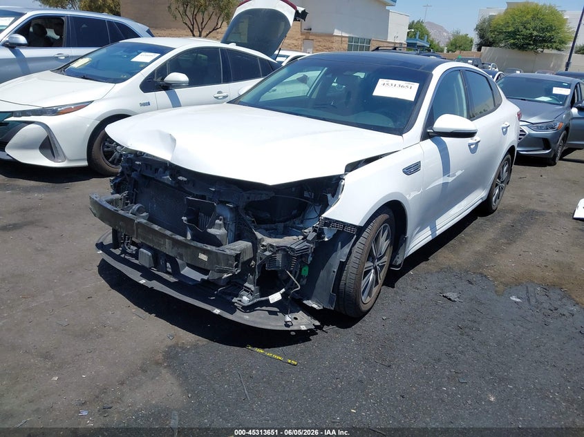 2019 Kia Optima VIN 5XXGU4L15KG316834 IAAI salvage auction — FRONT END, Salvage Title, sold $25 on 2026-07-24 (photo 2)