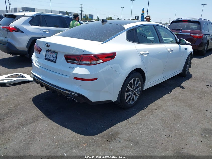 2019 Kia Optima VIN 5XXGU4L15KG316834 IAAI salvage auction — FRONT END, Salvage Title, sold $25 on 2026-07-24 (photo 4)