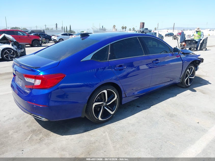 2022 Honda Accord VIN 1HGCV1F30NA055184 IAAI salvage auction — FRONT END, Salvage Title, sold $3,750 on 2026-08-01 (photo 4)