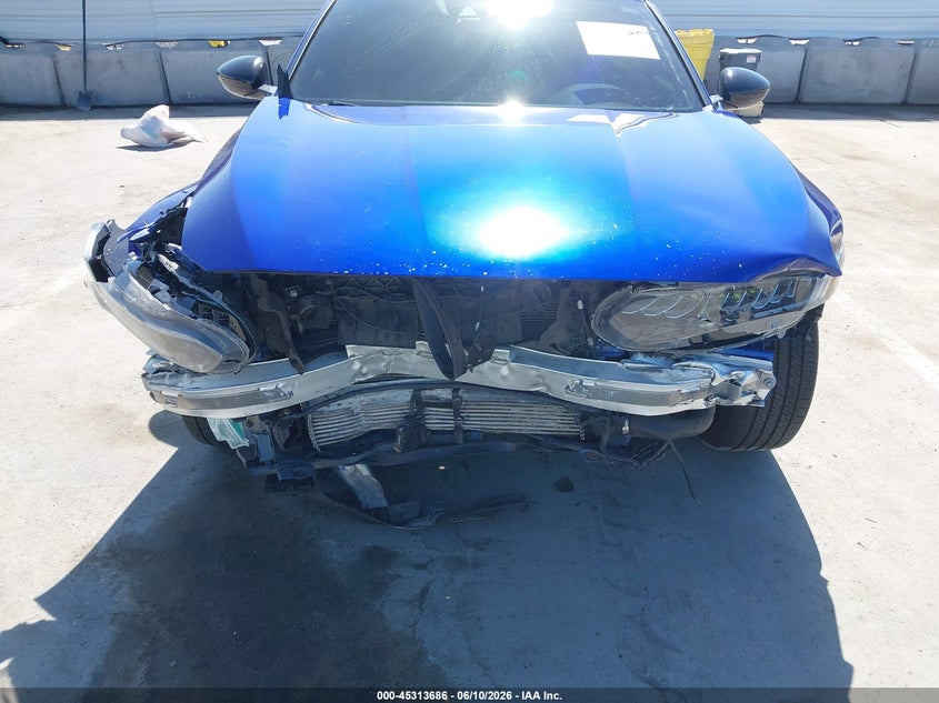 2022 Honda Accord VIN 1HGCV1F30NA055184 IAAI salvage auction — FRONT END, Salvage Title, sold $3,750 on 2026-08-01 (photo 6)